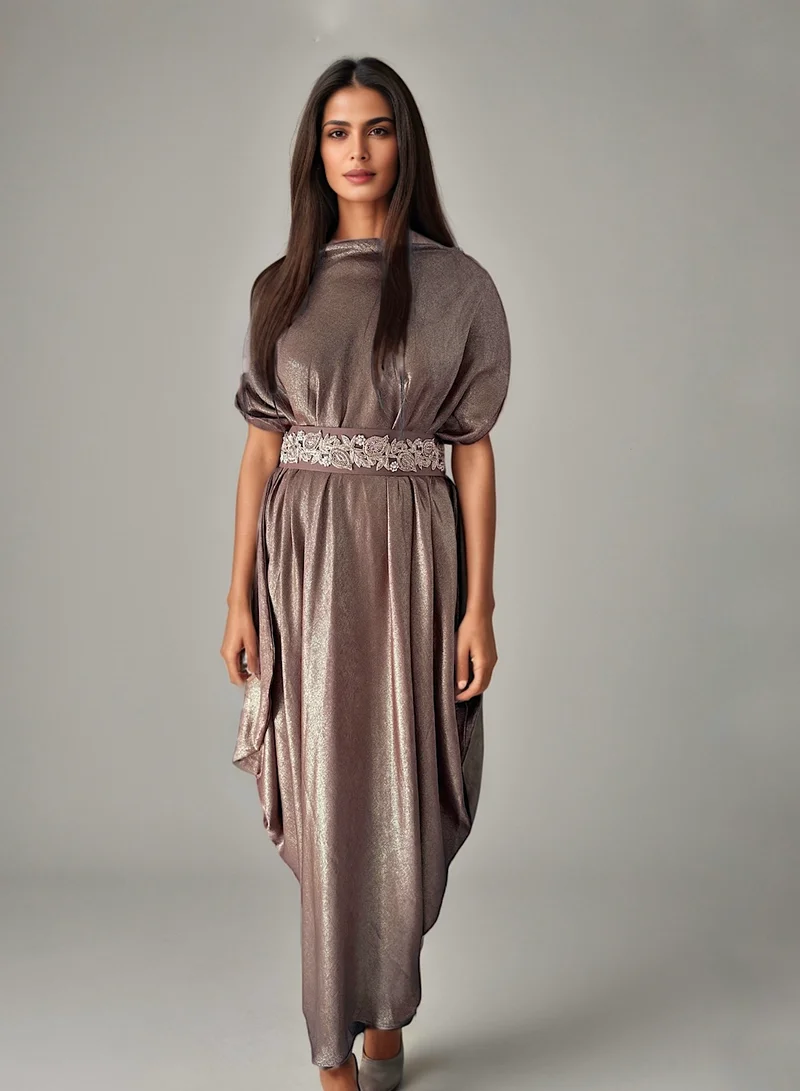 إكستاسي طقم فستان درابيه