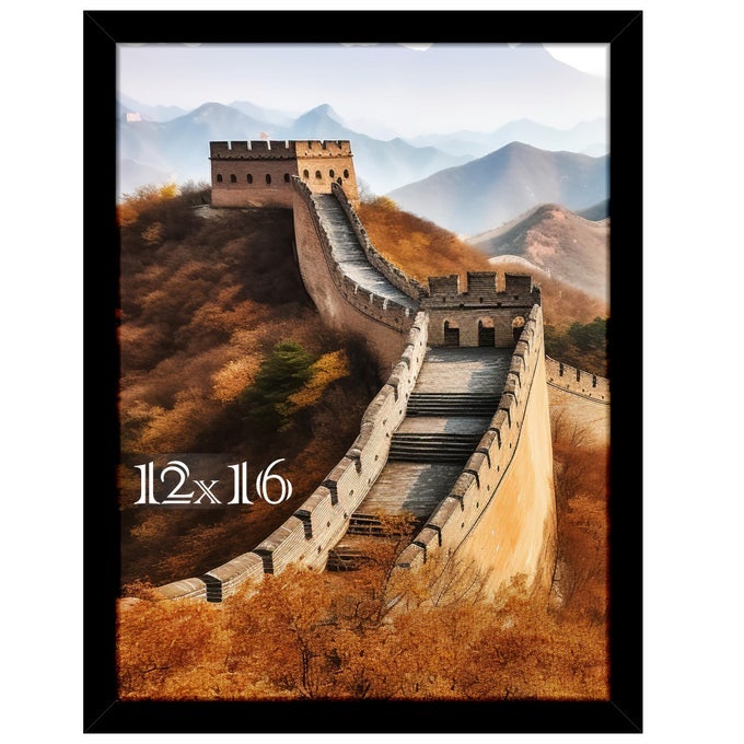 12x16 Picture Frame Photo Frame for Wall Mounting Display Black