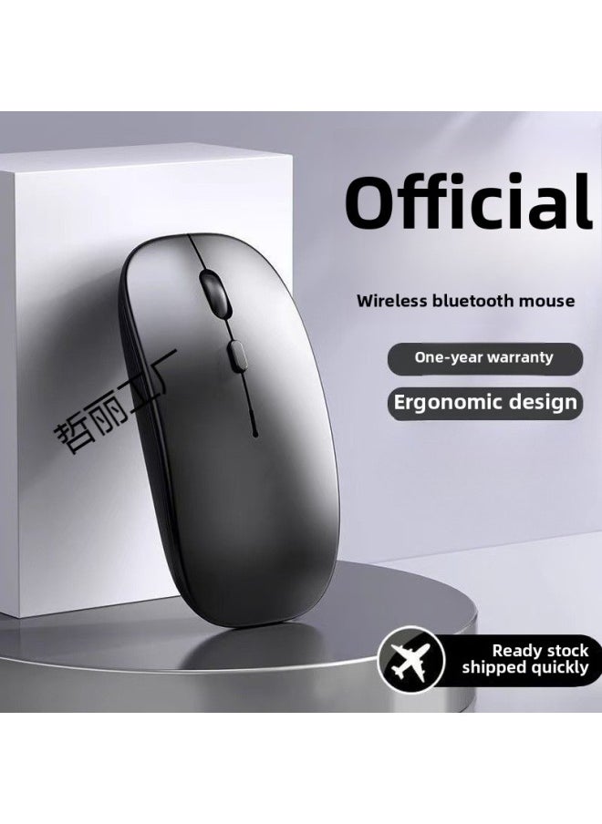 Wireless Mouse Charging Mute Bluetooth Dual-mode Home Office Laptop Desktop External Unlimited Mouse-Specification:Space Silver-bluetooth Wireless Dual Mode [2.4g Wireless + Bluetooth 5.0 + Bluetooth 4.0]