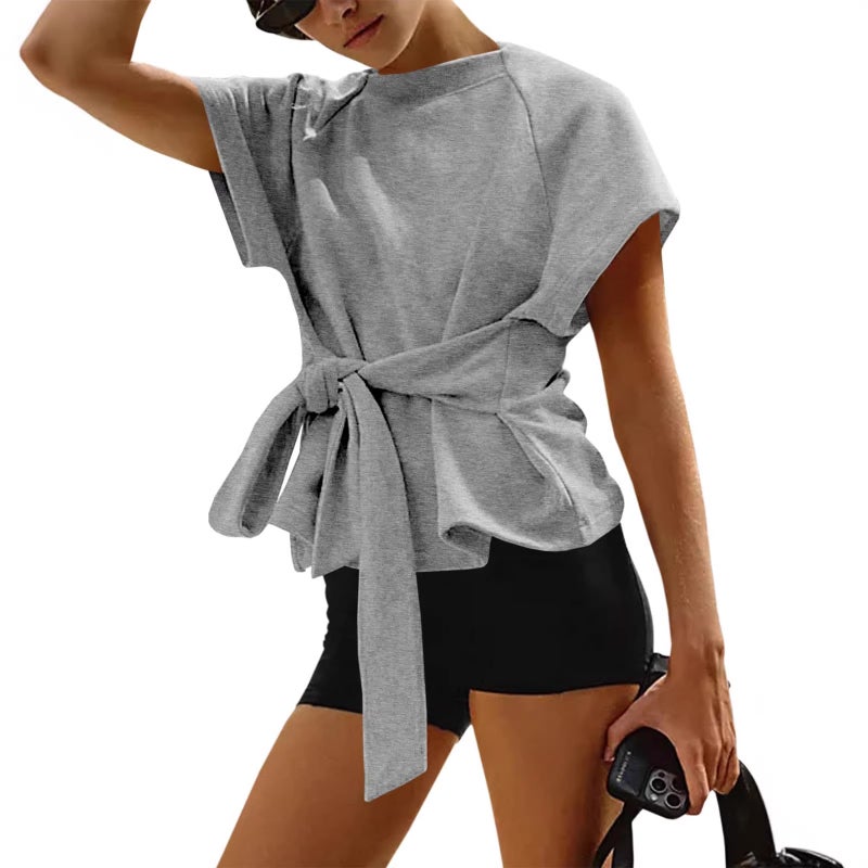 Women's Loose Tie-Bow T-Shirt - Image 3
