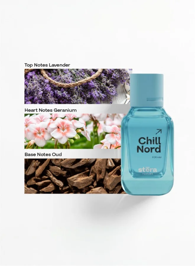 Stera Perfume CHILL NORD CHILL NORD Perfume For Men | Eau De Parfum - 50ml | Long Lasting Gourmand Scent | Premium Quality Travel Size Men's Fragrance for Men | Best Price UAE