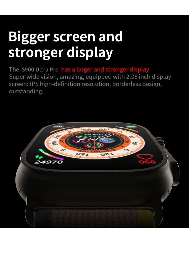 SAB - S900 ULTRA PRO Smart Watch Series 8 With Full Screen Works With the Android And IOS System Quick Response Wireless Charging And Supports NFC - Image 1