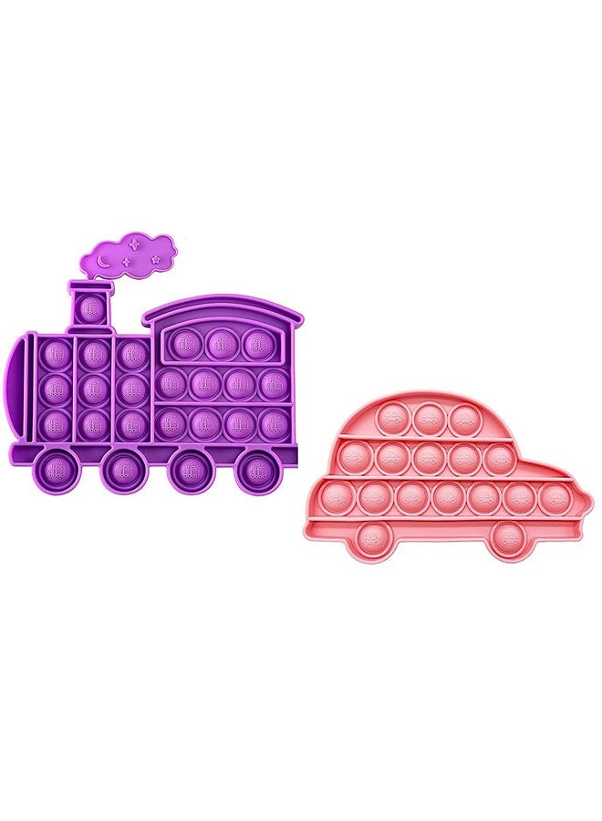 فنبلاست مجموعة FunBlast Pop it (عبوة من لعبتين Popit)، ألعاب أطفال، ألعاب فيدجيت، لعبة Pop it، لعبة Push Pop Bubble Fidget الحسية، لعبة تخفيف التوتر Fidget الحسية، هدايا مبتكرة للبنات والأولاد والأطفال (3) - Image 2