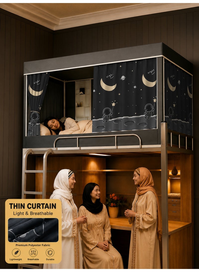 OHTEX HOME خيمة مظلة السرير، ستارة معتمة، ستارة خيمة سرير مفرد، قماش تظليل للطلاب، ناموسية مظلة السرير، حماية خصوصية نوم الطلاب - Image 1
