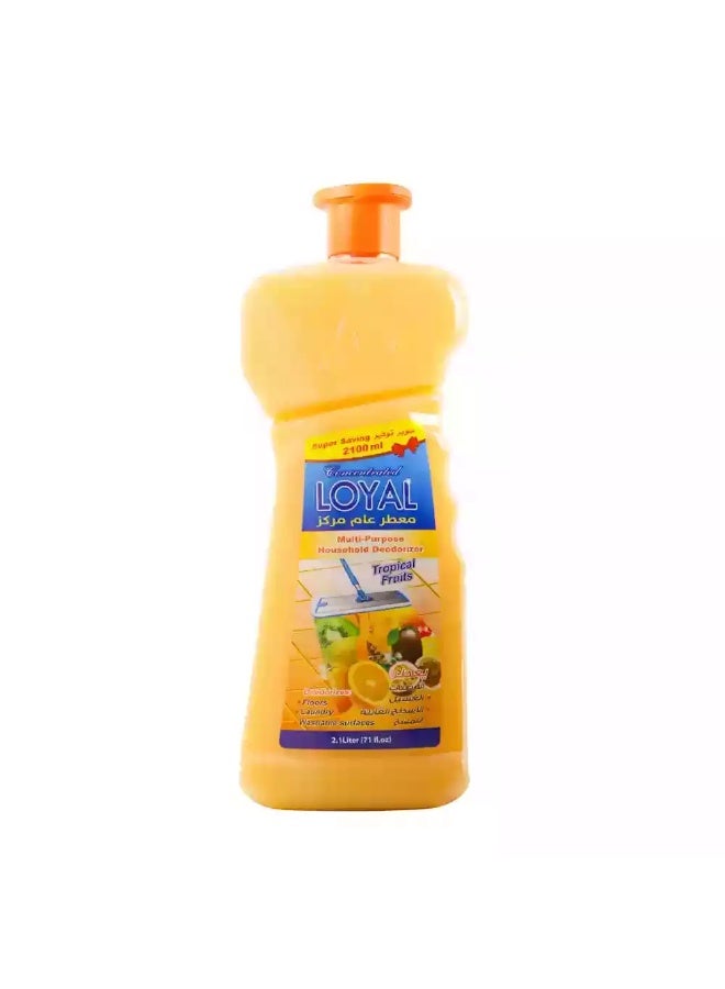 loyal معطر منزلي متعدد الاستخدامات برائحة الفواكه الاستوائية المركزة من لويل - عبوة توفير فائقة 2100 مل - Image 1