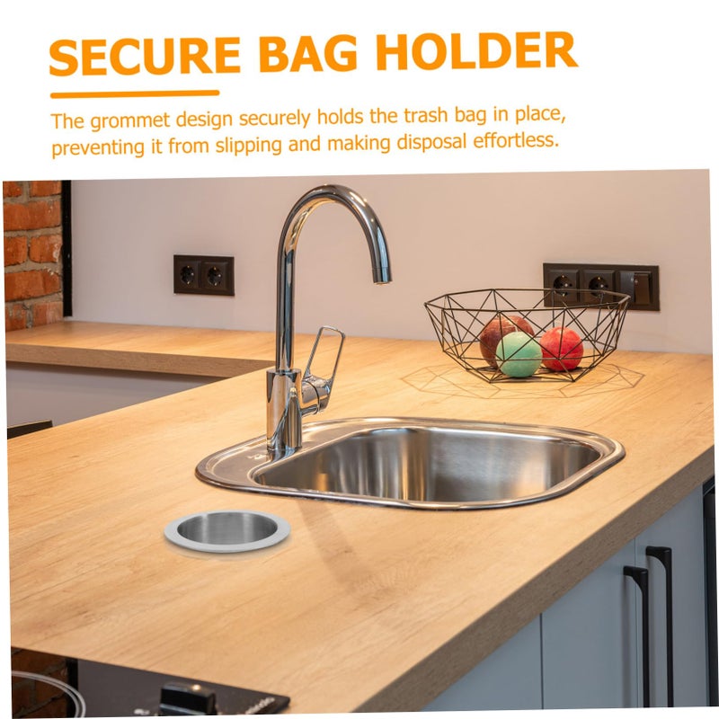 Stainless Steel Drop In Trash Grommet For Kitchen Countertop Waste Chute Embedded Design - Image 4