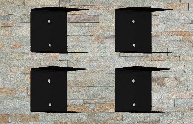 myl Book Shelf Wall Mounted Heavy Duty Metal Invisible Book Shelves (Made in India) with Screws & Plastic Anchors Included - Black (4, Black) - Image 5