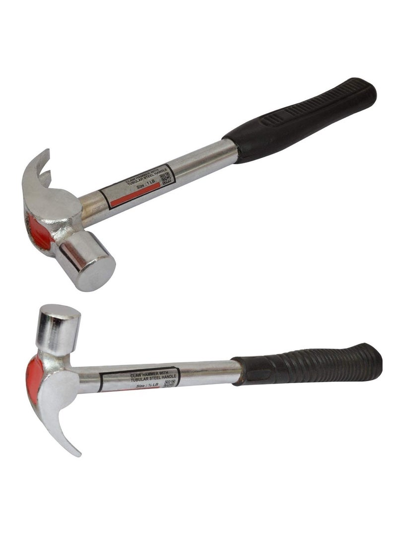 IMROSH Imrsoh Multi Hand Tool Kit 2 Pc Claw Hammer Steel Shaft 1 LB Claw Hammer Steel Shaft 12 LB Hand Tool Kit  - Image 3