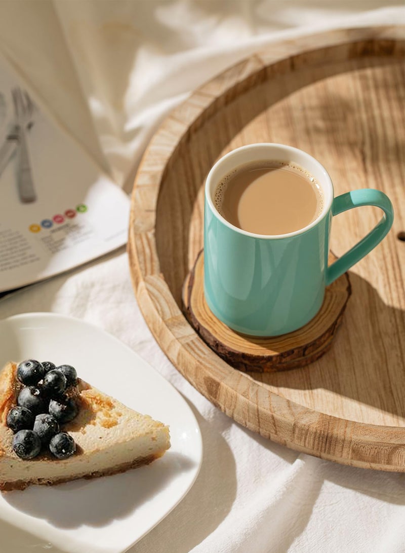 Sweese Coffee Mug, Porcelain 11 Oz Coffee Mugs Set of 6, Ceramic Coffee Cups with Handle for Coffee, Tea, Cocoa and Mulled Drinks - Multicolor, Cool Assorted Colors - Image 5