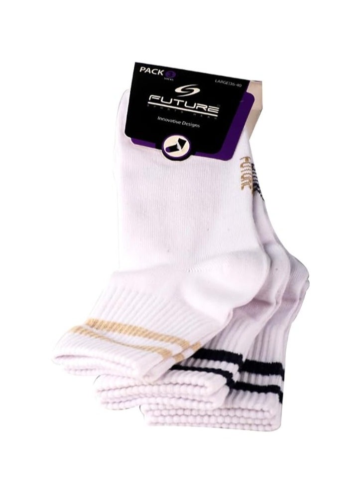 Future Future Socks Short for Women Pack of 3 sizes 36-40 Multicolor  - Image 3