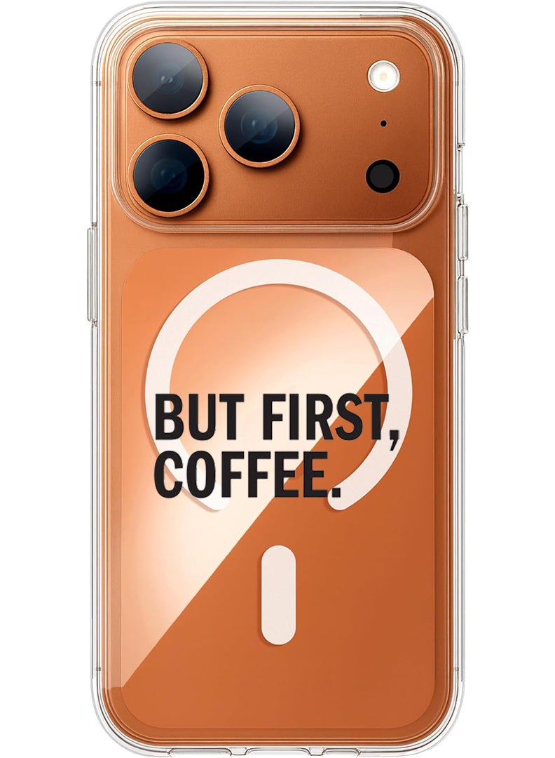 Theodor Magnetic Case for Apple iPhone 17 Pro Max Compatible with MagSafe Wireless Charging, Shockproof Phone Bumper Cover - Coffee Mug - Image 1