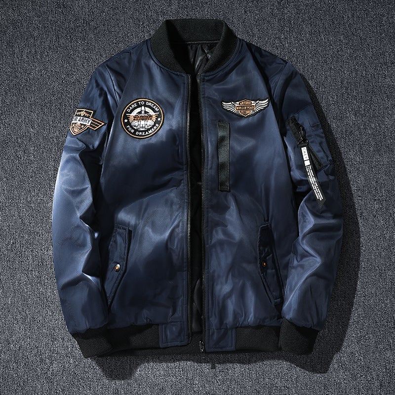 Plus Size Jacket Men'S Fashionable Winter Cotton-Padded Jacket Loose Fashionable Brand Down Cotton-Padded Coat Warm Jacket Men'S Thickened Baseball Suit - Image 3