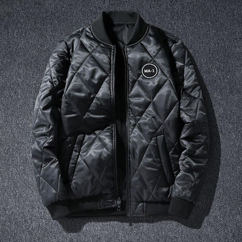 Plus Size Jacket Men'S Fashionable Winter Cotton-Padded Jacket Loose Fashionable Brand Down Cotton-Padded Coat Warm Jacket Men'S Thickened Baseball Suit - Image 4
