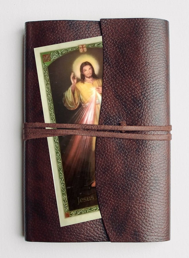 Trendzeen Divine Mercy Chaplet - Prayer Card, Divine Mercy Rosary with Centerpiece, Red and White Beads, Jesus Christ Cross Crucifix, Case, The Lord's Prayer Card | Catholic Set Of 4 Items - Image 4