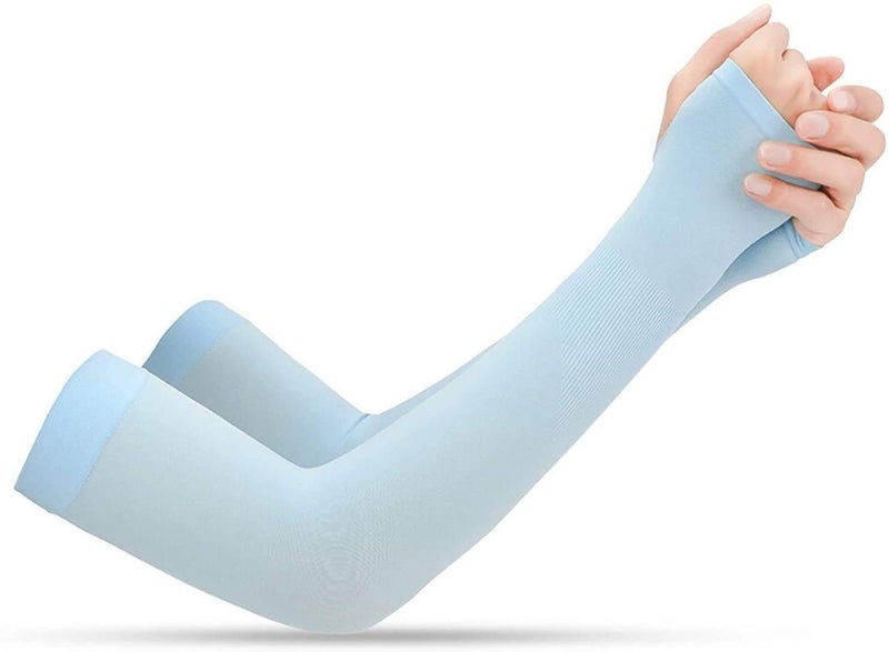 NESVIB 3 Pairs Biker/Sports Full Arm Fingerless Sleeves Gloves for UV, Dust, Summer, Sun Protection for men and Women - Image 3