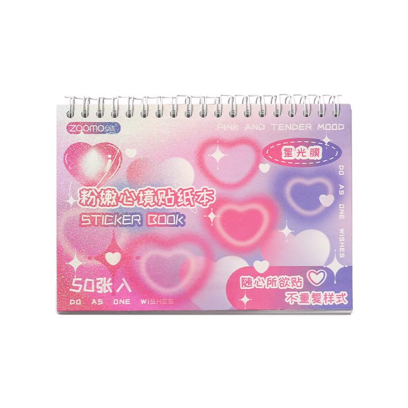Samvardhan Kawaii Stickers Book – 50 Sheets/4000 Stickers, Cartoon Theme Sticker for Girls, Cute Washi Sticker for Project, Japanese Style Decorative Sticker, Self-Adhesive (Pink Mood (E)) - Image 1