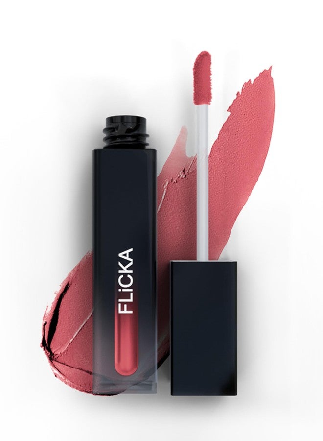 FLiCKA Set and Attack Liquid Matte Lipstick For Women| Transfer Proof, Smudge Proof, Non-Sticky, Creamy Lightweight Lipstick For Women, 24 Rush Crush, 7ml - Image 1