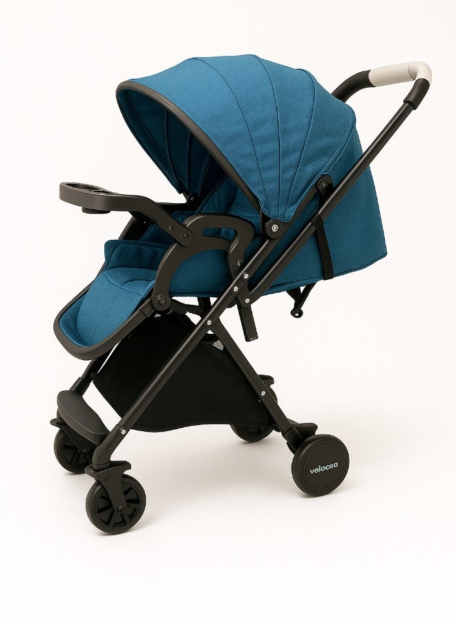 بيليكو عربة أطفال Belecoo قابلة للطي باتجاهين - مقبض قابل للعكس، هيكل مرتفع و3 أوضاع إمالة قابلة للتعديل