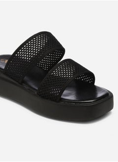 GNIST Textured Double Strap Flatform Sandals by Styli  - Image 4