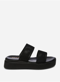 GNIST Textured Double Strap Flatform Sandals by Styli  - Image 5
