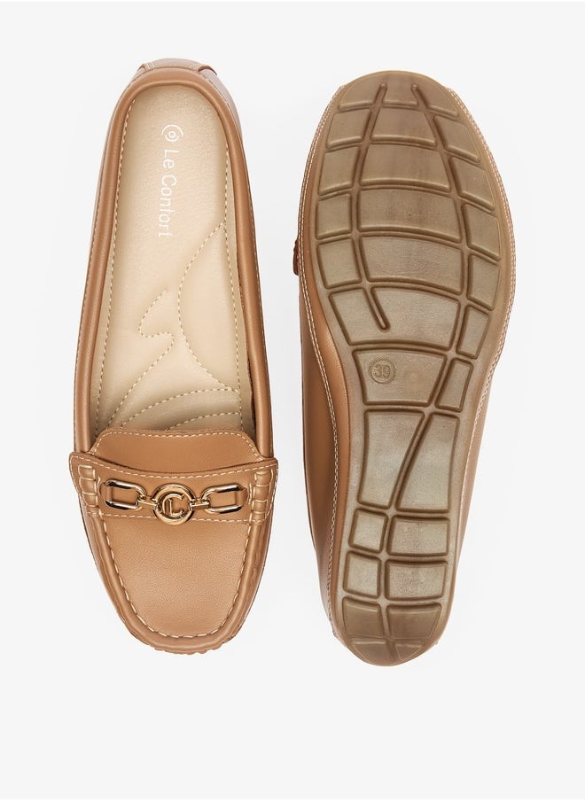 Le Confort Women Metal Accent Loafers with Wedge Heels  - Image 4