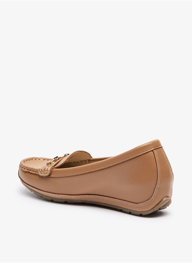 Le Confort Women Metal Accent Loafers with Wedge Heels  - Image 2