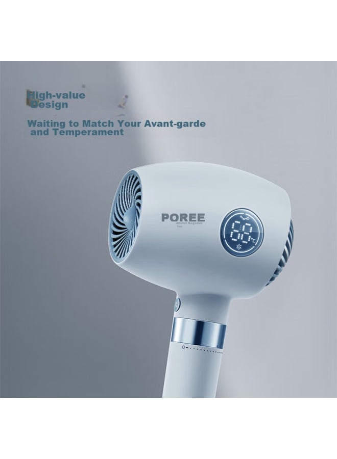 Flyco Hair Dryer For Home Use, Negative Ion High-power Gentle On Hair, Portable Dorm Hair Dryer With Intelligent Temperature Control And Led Display Ph1637 - Image 5