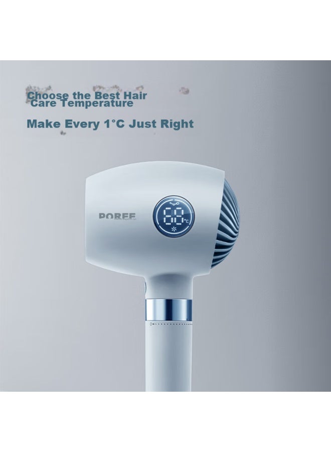 Flyco Hair Dryer For Home Use, Negative Ion High-power Gentle On Hair, Portable Dorm Hair Dryer With Intelligent Temperature Control And Led Display Ph1637 - Image 3