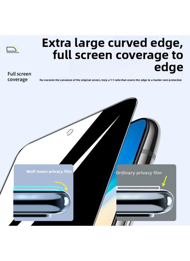Generic Anti-vivox70 Anti-Peep Film Fingerprint Anti-Drop Full-Covered Anti-Peep Screen Tempered Film With No White Edge For Vovx70t Hand-Colour:[full Screen Diamond Film★Boundless Vision】enhanced High Definition★3-pack-Size:vivo X70  - Image 1