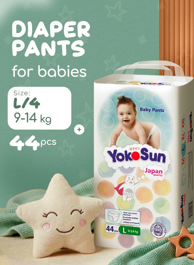 YokoSun Baby Diaper Pants Size 4/L 9-14Kg 44Pcs 1 Pack Japan Quality - Image 1