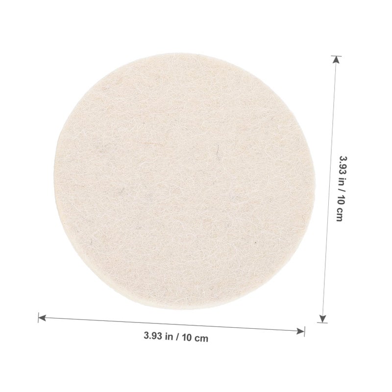 2Pcs High Density Wool Polishing Wheel Flock Pad Set 10X10CM For Automotive Furniture Restoration - Image 4