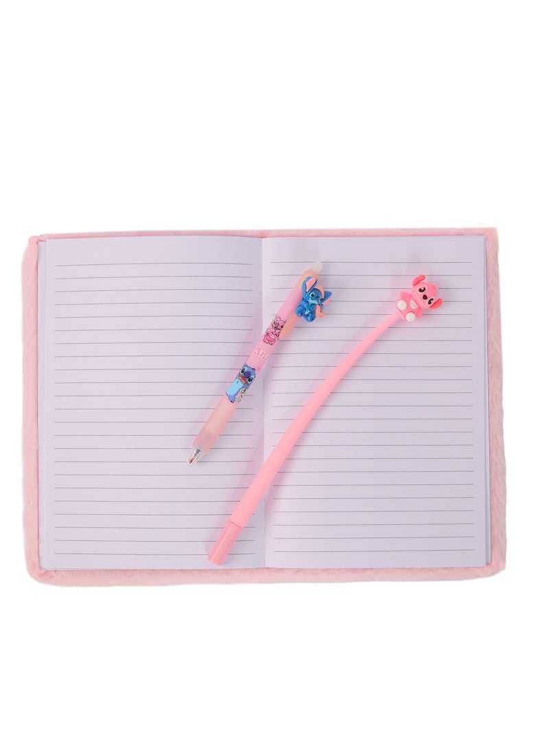 STITCH Pink Stitch plush notebook and 2 stitch pen birthday gift - Image 3