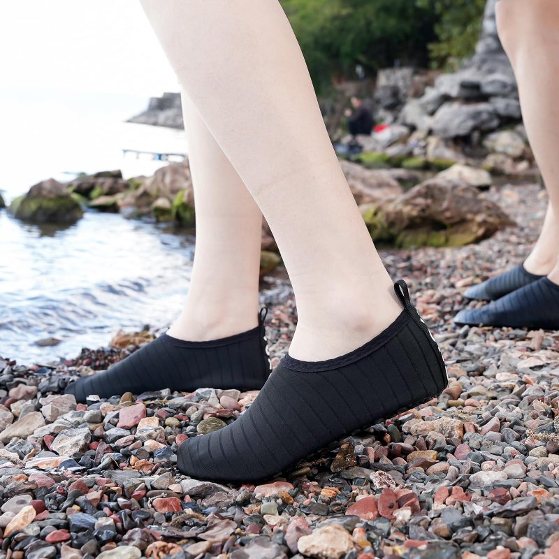 JOTO Water Shoes for Women Men Quick-Dry Breathable Aqua Socks Flexible Non-slip Rubber Sole lightweight Barefoot Aqua Water Socks for Swim Beach Yoga Exercise Pool Camping Snorkeling Surfing Kayaking - Image 2