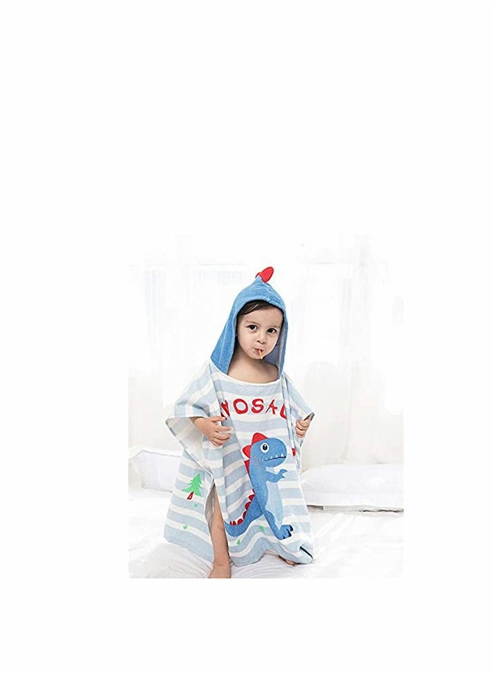 Excefore Kids Bath/Pool/Beach Hooded Poncho Towel-Cartoon Animal Pattern Cotton Beach Towel for Baby and Kids (Dinosaur)  - Image 4