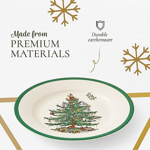 Spode 7.25" Salad Plate - Christmas Tree Design | Stoneware - Dishwasher, Microwave, Freezer Safe | Holiday Dinnerware Décor - Gifting Ideas, Gathering Serveware - Round Serving Dish - Image 4