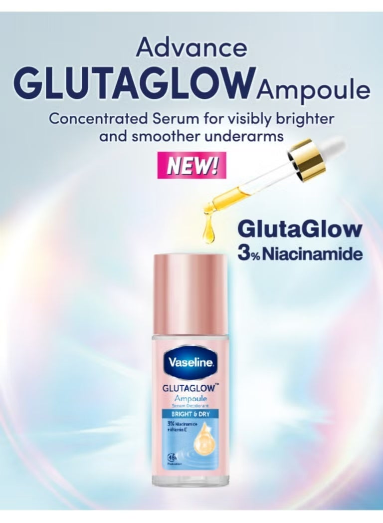 Vaseline Glutaglow Bright & Dry Ampoule Serum Deodorant - 45ml - Image 3