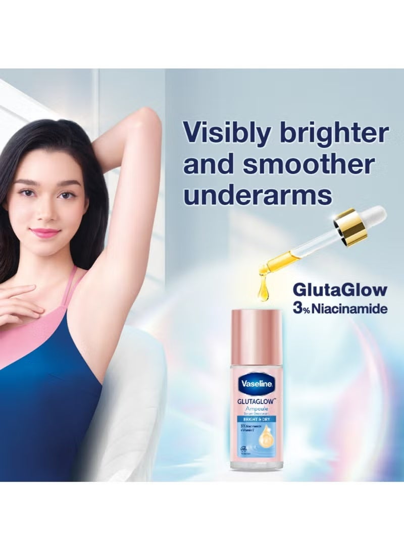Vaseline Glutaglow Bright & Dry Ampoule Serum Deodorant - 45ml - Image 2