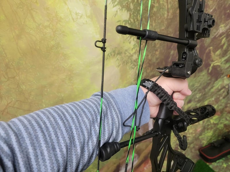 SAS Southland Archery Supply Wrist Braided Compound Bow Sling with Leather Mount Strap On Hand Archery - Image 5