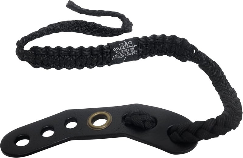 SAS Southland Archery Supply Wrist Braided Compound Bow Sling with Leather Mount Strap On Hand Archery - Image 4