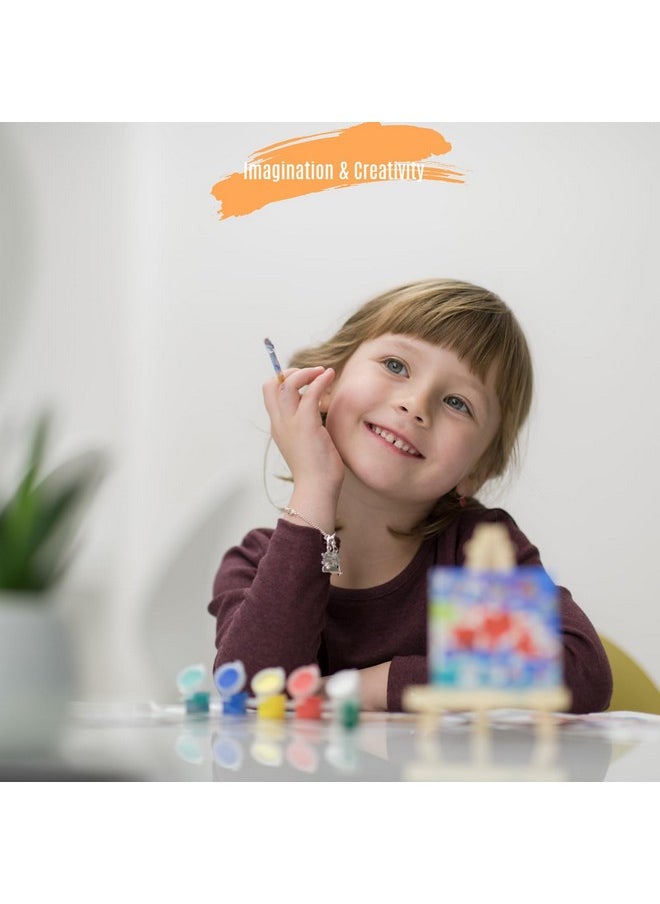 JYfeel - Mini Canvas And Easel Set For Kids,12 Sets All-In-One Small Canvas Kids Painting Kit, With Mini Canvases, Easels, Brushes & Aprons - For Sip & Paint Party & Art Supplies - Image 1