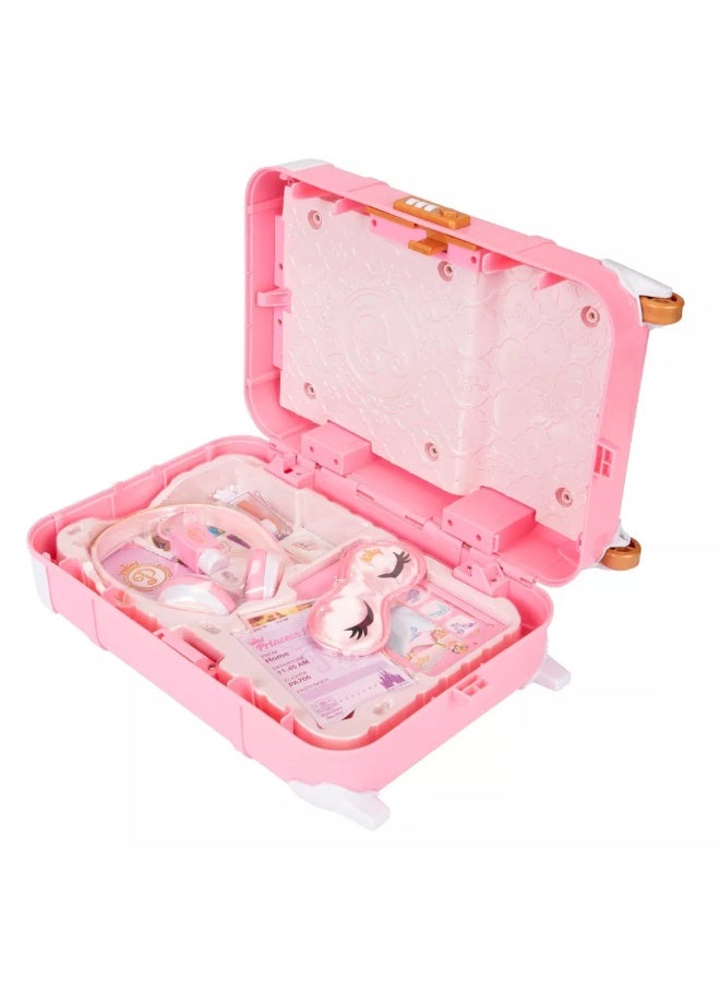 Disney Princess Style Deluxe Suitcase Set | Realistic Design | Travel Accessories | Pretend Play | Role Play | Gift for Girls | "Plug And Play" Cord That Connects To A Play Tablet Or Headphones - Image 2