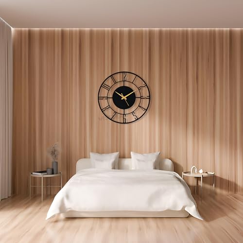 vissera Designer Metal Wall Clock for Living Room | Latest Antique Stylish Fancy Decorative Big Size Wall Watch for Bedroom, Office, Kitchen, Dining, Hall and Décor - Image 5