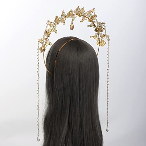BLESSUME Halo Crown Mary Goddess Headband Women's Halloween Costume Goddess Headpiece (Style 14) - Image 5