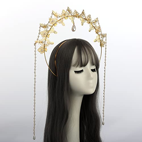BLESSUME Halo Crown Mary Goddess Headband Women's Halloween Costume Goddess Headpiece (Style 14) - Image 2