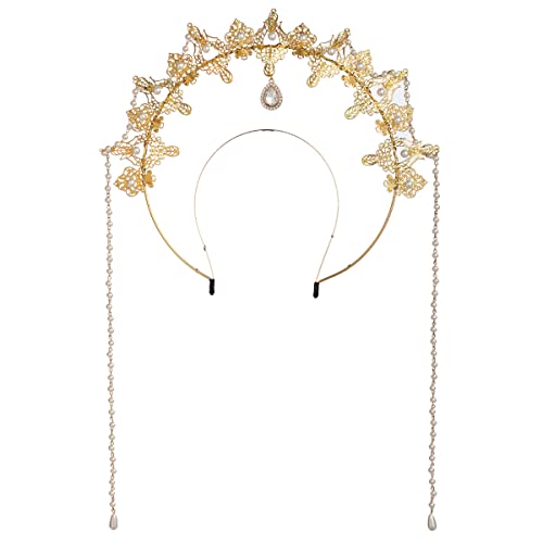 BLESSUME Halo Crown Mary Goddess Headband Women's Halloween Costume Goddess Headpiece (Style 14) - Image 1