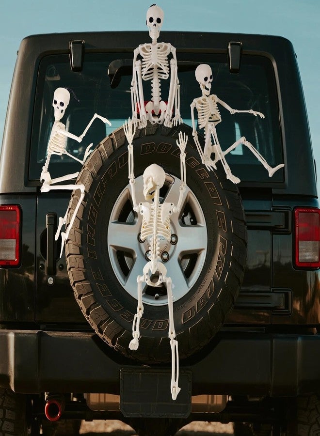 Feir 16" Skeletons Halloween Decorations - 5PCS Posable Full Body Skeletons with Movable Joints, Realistic Props for Outdoor Yard, Haunted House, Party & Indoor Halloween Decor - Image 5