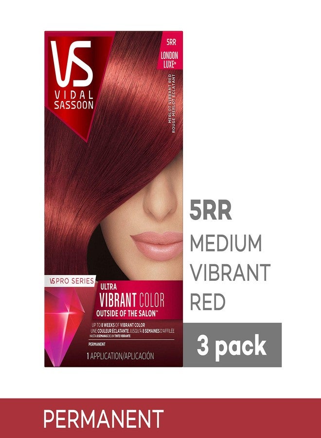 Vidal Sassoon Pro Series Permanent Hair Dye, 5RR Medium Vibrant Red Hair Color, Pack of 3 - Image 2