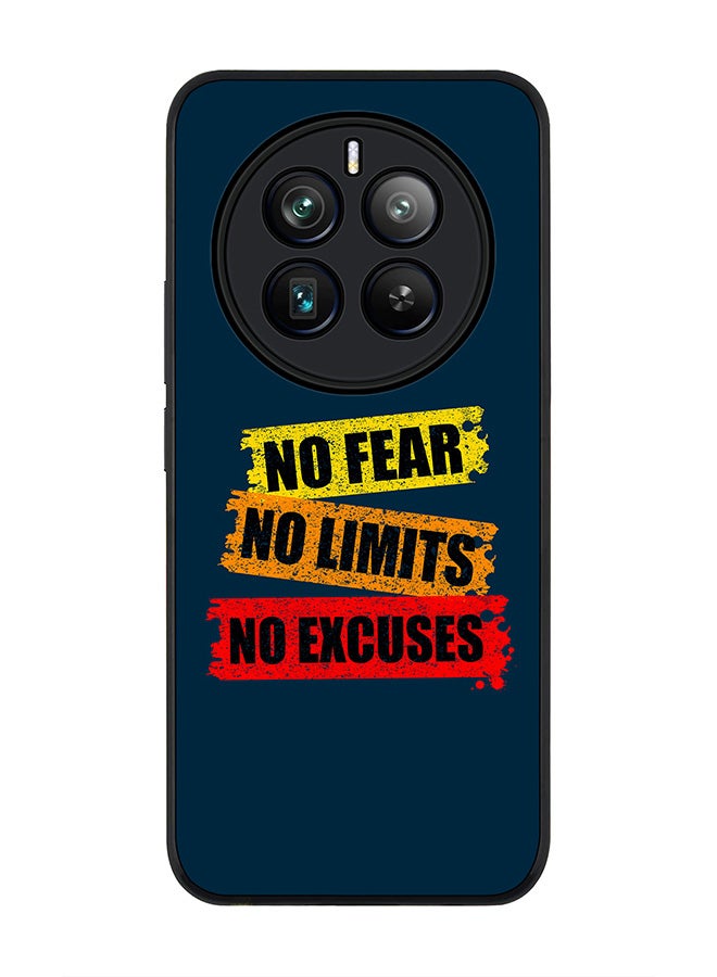 Stylizedd حافظة حواف سوداء متينة لهاتف Realme 12 Pro / Realme 12 Pro Plus 5G، حافظة مرنة رقيقة من TPU جل - لا خوف، لا حدود، لا أعذار - Image 1