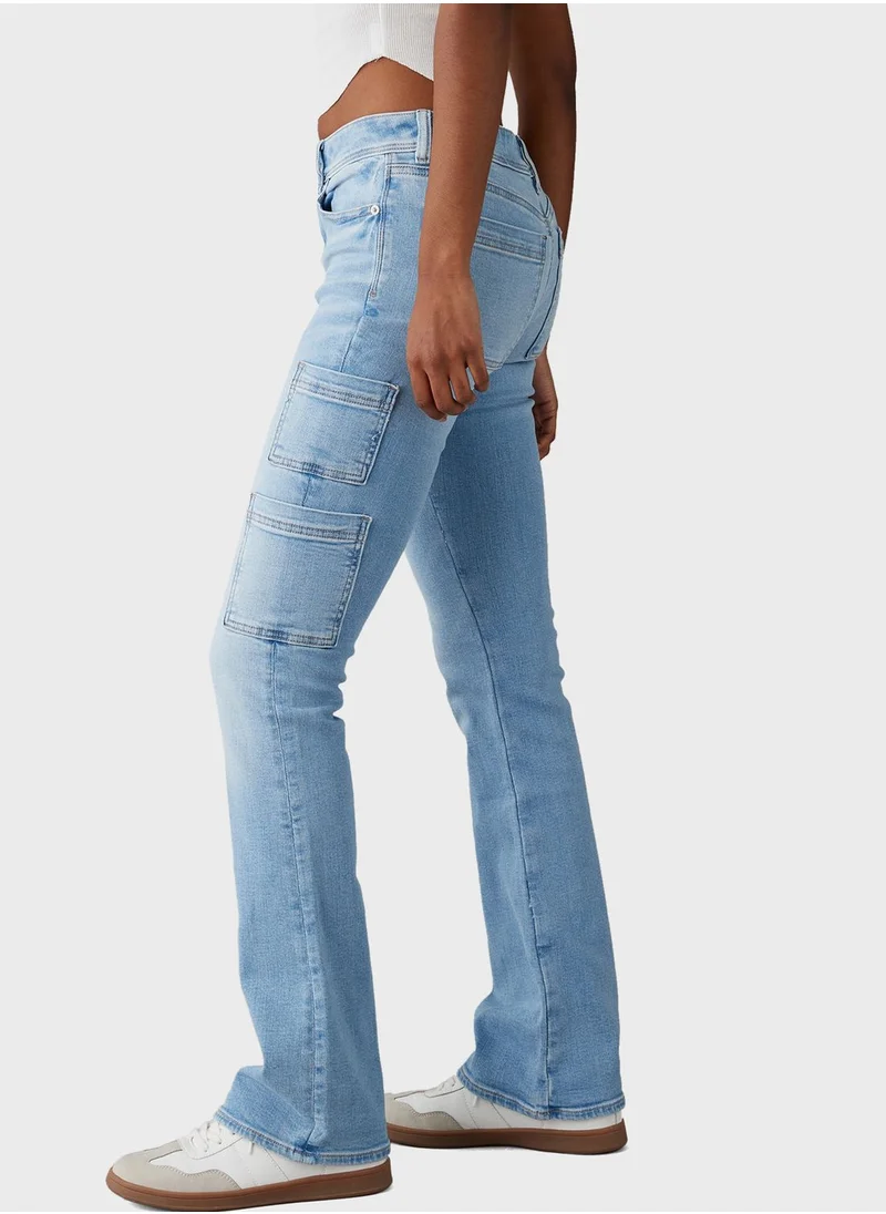 American Eagle Low Waist Straight Fit Flared Jeans