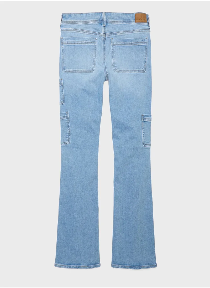 American Eagle Low Waist Straight Fit Flared Jeans